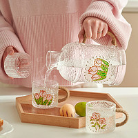 复古冷水壶套装耐高温玻璃杯家用凉水白开水壶客厅果茶壶冰箱装水