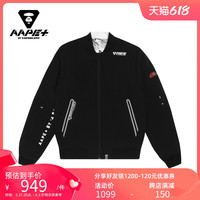 Aape +运动男装秋冬猿颜字母印花双面穿迷彩加绒飞行员夹克7331XXD