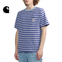Carhartt WIP短袖T恤男装秋冬经典LOGO标签口袋条纹休闲027732H