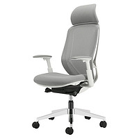 okamura 冈村 日本sylphy人体工学椅电脑椅 白框灰色带头枕