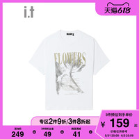 it 5cm/FIVECM男装短袖T恤夏季文艺字母图案印花1131S2I