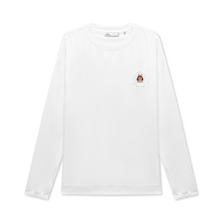 GXG奥莱 21年秋季新品新品百搭时尚长袖针织T恤#10C134007G 白色 175/L