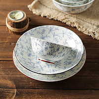 KAWASIMAYA 川岛屋 日式餐具碗碟套装家用釉下彩网红陶瓷饭碗面碗汤碗盘子菜盘