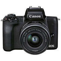 京东百亿补贴：Canon 佳能 EOS M50 Mark II APS-C画幅 微单相机 黑色 EF-M 15-45mm F3.5 IS STM 变焦镜头 单头套机