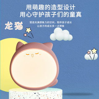 雷士 NVC   Lighting ） LED儿童房吸顶灯RA95高显色卧室灯创意可爱萌宠灯具房间卡通简约 【RA95显指】龙猫-粉 36W三段