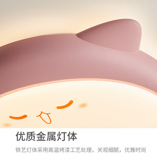 雷士 NVC   Lighting ） LED儿童房吸顶灯RA95高显色卧室灯创意可爱萌宠灯具房间卡通简约 【RA95显指】龙猫-粉 36W三段