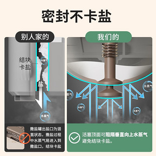 优勤（YOUQIN）定量盐罐调料罐家用玻璃调味瓶罐防潮控盐瓶厨房调料盒调料瓶套装 180ml两个装