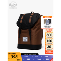 Herschel赫行 Retreat双肩包休闲时尚旅行包大容量男女背包书包 马鞍棕/黑色