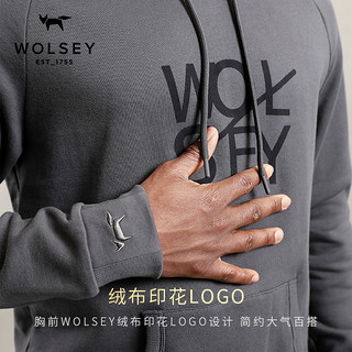 Wolsey秋季新款卫衣男女同款纯棉圆领套头衫宽松男春秋卫衣外套 白色 XS 155-160cm（45-50kg）