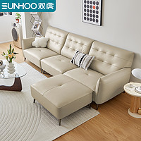 SUNHOO 双虎-全屋家具 双虎 真皮沙发轻奢意式转角沙发 23506