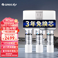 GREE 格力 3年免换芯净水器家用直饮RO反渗透净水机厨房自来水过滤器 WTE-PC16-5X608A