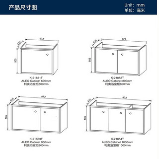 科勒（KOHLER）利奥浴室柜智能镜柜组合挂墙多功能室柜洗漱台浴室家具深原木款 利奥浴室柜100CM +亲悦镜柜