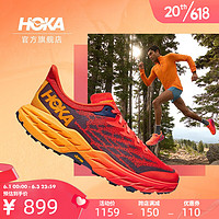 HOKA ONE ONE 男女鞋飞速羚羊5越野跑步鞋Speedgoat5网面减震透气 假日红/镭射黄-男 43/275mm