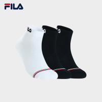FILA 斐乐 官方男袜低腰袜套装2023秋季新款运动休闲短袜子三双装 标准白/传奇蓝/传奇蓝-99 XS