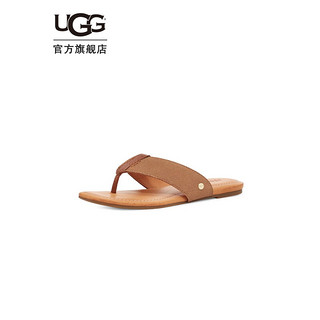 PLUS会员：UGG 女士舒适海滨夹脚拖时尚人字拖鞋 1139051
