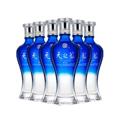 YANGHE 洋河 天之蓝 蓝色经典 52%vol 浓香型白酒 520ml*6瓶 整箱装