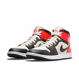 AIR JORDAN 正代系列 Air Jordan 1 Mid SE 女子篮球鞋 DQ6078-100 黑白红 36