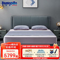 邓禄普（Dunlopillo）新品真皮床北欧现代双人主卧大床进口头层牛皮5355款可定制颜色 9355单床+M03床头柜*2 200*150cm