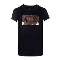 Armani Exchange 阿玛尼闪片全棉短袖T恤女士AX8NYTDLYJ73ZBAS春季新款