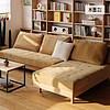 木墨（mumo）暖岛沙发 客厅现代实木沙发单人小户型樱桃木云朵奶油风组合沙发 单人-橄榄绿灯芯绒