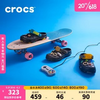 crocs 卡骆驰 男女款洞洞鞋 206340 黑/彩色 41/42