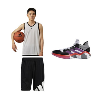 adidas 阿迪达斯 Harden Stepback 男款篮球鞋 EH1995+短裤+背心