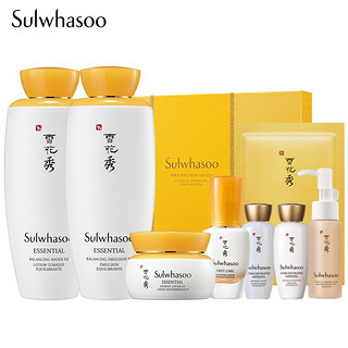 Sulwhasoo 雪花秀 套装 滋盈肌本水乳面霜护肤品套装(爽肤水125ml+乳液125ml+面霜45ml+精华面膜)