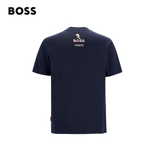 HUGO BOSS 款七夕BOSS X PEANUTS联名针织布T恤 404-深蓝色 XXL