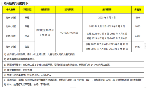 正暑假!1.7K+飞日本!吉祥航空 北京-日本大阪/名古屋/韩国济州岛机票