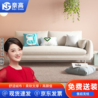 奈高NG北欧轻奢绒布布艺沙发现代简约客厅家用公寓沙发海绵单人位