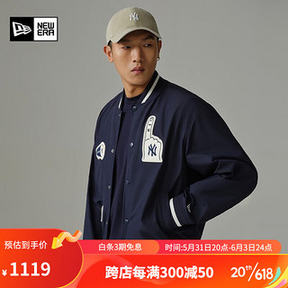 NEW ERA 纽亦华 2023早春新款MLB夹克情侣休闲NY/LA运动外套 13559744-藏青色 S