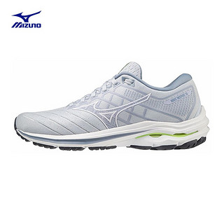 Mizuno 美津浓 Wave Inspire 18 中性跑鞋 J1GC224401 浅灰蓝/白色 38.5