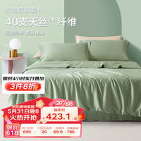 博洋(BEYOND)博洋家纺40支夏季四件套天丝纤维冰丝简约床上用品夏凉床单被套件 天丝四件套—悠夏(低调绿) 1.8米床(被套220x240cm)