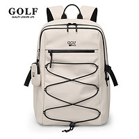 GOLF 高尔夫 双肩背包可装15.6英寸电脑包  款式2-卡其
