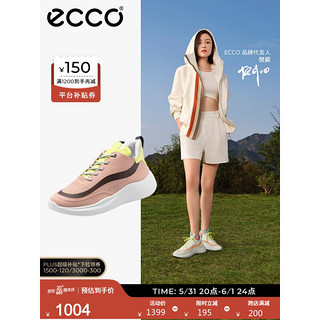 ecco 爱步 运动鞋女 厚底撞色设计运动休闲鞋 悦动825313 托斯卡纳粉/黑色82531360398 36