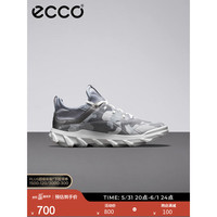 ECCO爱步运动鞋女 舒适户外休闲拼色透气老爹鞋跑步鞋 驱动820183 白色/银灰色82018359021 35