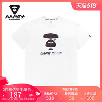 Aape +运动男装春夏撞色图标猿颜字母印花潮流休闲短袖T恤0781XXG