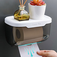 移动端：静闲居 卫生间纸巾盒多功能厕所厕纸盒免打孔