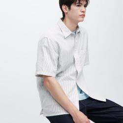 优衣库 男士条纹衬衫 457774