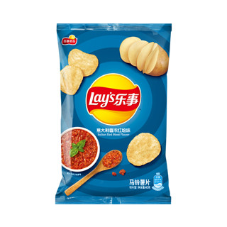 乐事（Lay's） 薯片40g袋装办公室休闲零食膨化食品单袋小吃 意大利香浓红烩味40g