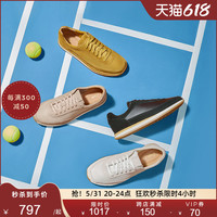 Clarks其乐复古运动鞋男女春夏休闲运动鞋小白鞋舒适阿甘鞋德训鞋 玫瑰粉色(女款) 37.5