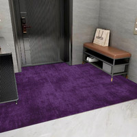 茗芮居超薄地垫可剪裁3mm可吸水进门脚垫 家用入户门地垫可擦洗门口防滑 紫色遐想 60x90厘米-超薄3mm