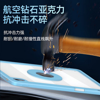 iPad10保护套pro11保护壳Pro12.9笔槽air4磁吸拆分air5透明防弯壳10.9 罗兰紫720度旋转/横竖支撑/磁吸 iPad Air4/5(10.9英寸)