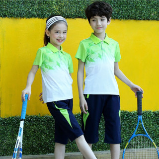 芯时代中小学生班服夏季运动会速干套装五六年级服初高中团体毕业服 绿色套装 100码