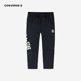 匡威（Converse）儿童装男童裤子2023新款夏季款薄款防蚊裤休闲运动裤卫裤长裤 正黑色 130/56