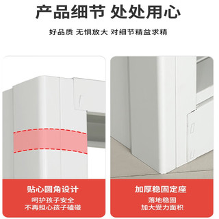 炎恩书架落地家用图书馆阅览室钢制铁艺书籍置物架子 黑色单面 五层副架 高2m长0.8m