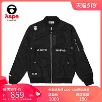 Aape 男装秋冬猿颜字母印花MA1飞行夹克外套7313XXD