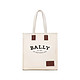 88VIP：BALLY 巴利 女士米色帆布logo托特包 6236963