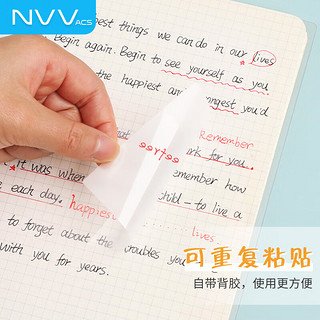 NVV BL-T01T 便笺 透明便利贴便签贴纸n次贴