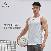 RIGORER 准者 2022新款运动背心男士篮球跑步训练健身肌肉透气修身无袖T恤